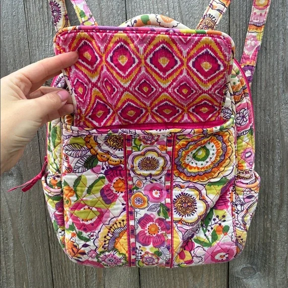 Vera Bradley Multicolor Patterned Backpack - Picture 5 of 13